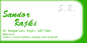 sandor rajki business card